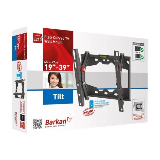 Barkan E210+ veggfeste for TVer mellom 19"-39" Barkan E210+ veggfeste for TVer mellom 19"-39"