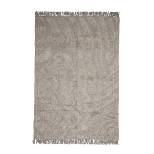 Bloomingville Elaine Rektangulært Gulvteppe 210x150 cm Brun Håndvevd Bomull