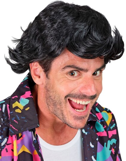 Funny Detective Ace Ventura Inspirert Svart Parykk