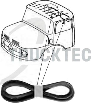 Pynte / beskyttelseslist bakrute TRUCKTEC AUTOMOTIVE 01.50.001
