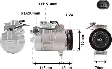 AC-kompressor VAN WEZEL 0600K317 AC-kompressor VAN WEZEL 0600K317