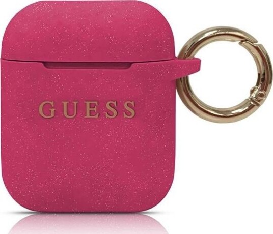 Guess Beskyttelsesveske Guaccsilglbk Silikonglitter For Airpods 1/2 Burgunder