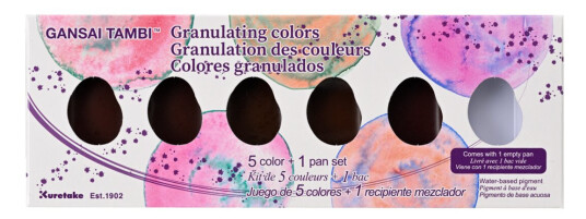 ZIG Kuretake Gansai Tambi Aquarelle 5 set Granulating Colors