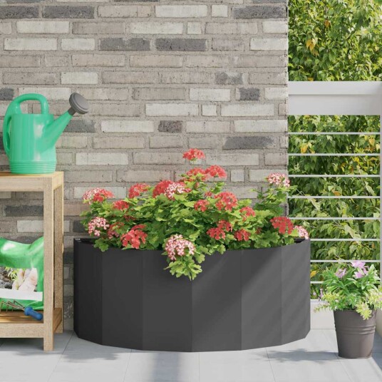 vidaXL Plantekassed Svart 90 x 45 x 35 cm Stål