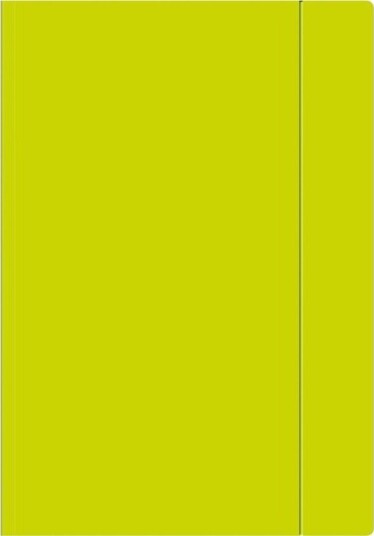 Interdruk A4+ Fluo Lime Gummibåndmappe 10 Stk.