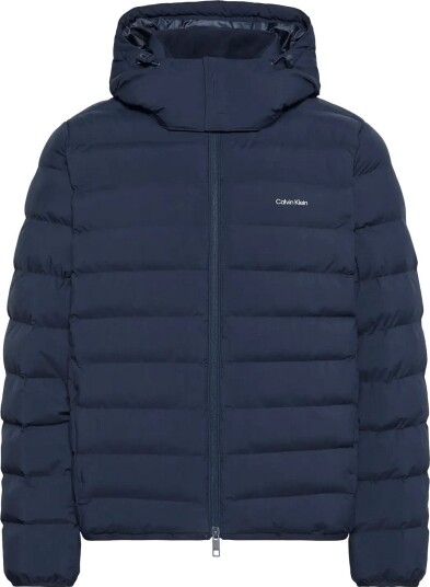 Calvin Klein Ls Ltwt Nylon Hooded Puffer Jkt Navy L Calvin Klein Ls Ltwt Nylon Hooded Puffer Jkt Navy L