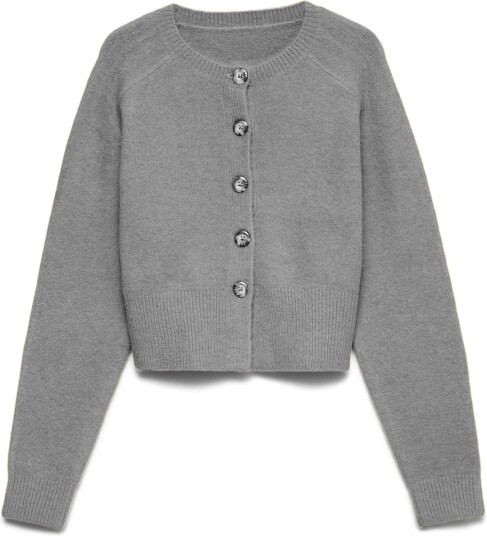 Vero Moda Vmsif Ls O Neck Cardigan Noos   MEDIUM GREY MELANGE   M