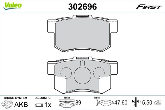 Bremseklosser VALEO 302696