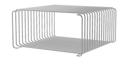 Montana Panton Bokhylle i Halv Høyde med Tråd 43 Stk. – Krom 17,2 cm x 34,8 cm