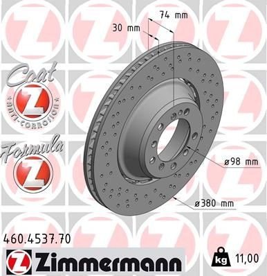 Bremseskive ZIMMERMANN 460.4537.70