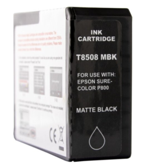 T8508, Blekkpatron, erstatter Epson T8508, matt svart, 84 ml, inkClub