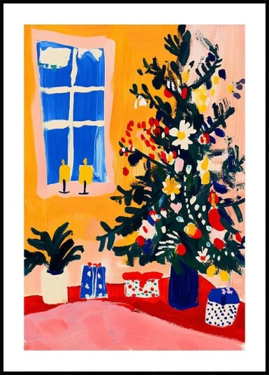 Festive Cozy Corner Poster Plakat / 40x50cm