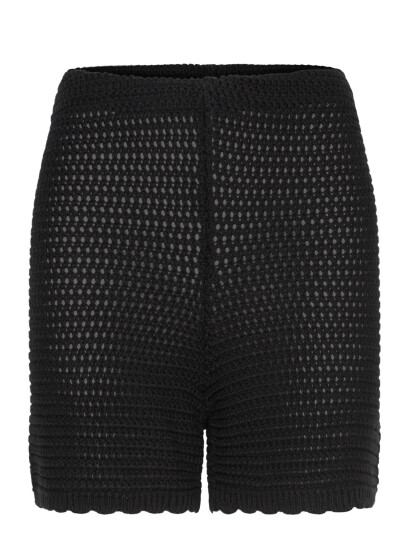 Gina Tricot Knitted Crochet Shorts - Black - XS