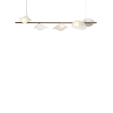 Nuura Florii 5 Lineært Taklampe Mørk Bronse/ Hvit