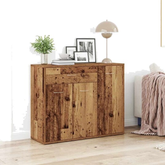 Skjenk gammelt tre 88x30x70 cm konstruert tre