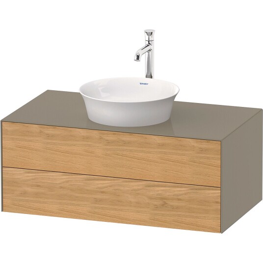 Duravit White Tulip Servantskap 2 skuf. 100x55x40,8 cm Eik/Stengrå Høyglans