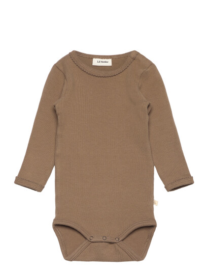 Lil"Atelier Nbfthoro Hif Ls Slim Body Lil Brown 56