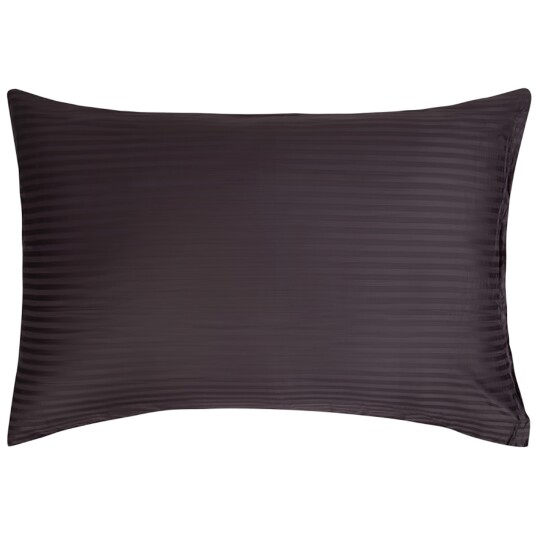 Borg Living Putetrekk - 70x100 cm - 100% Bomullssateng - Stripet antrasittgrå