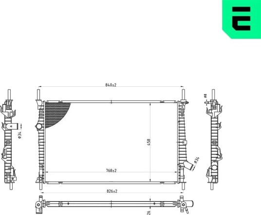 ERA 673034 Radiator motorkjøling