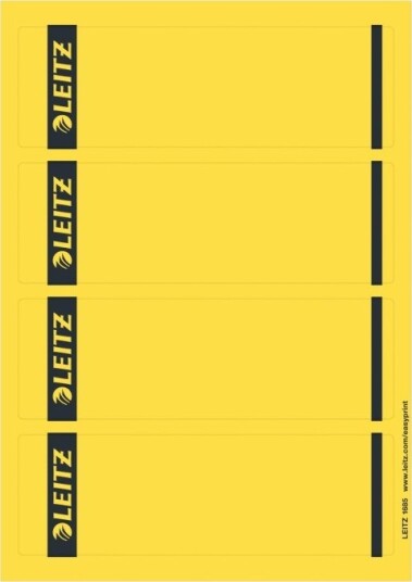 Leitz   Hevearmetikett   Gul En Pakke 100   For P/N: 10700000 10720000 10730000 10920000 11900000 11940000
