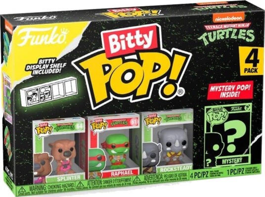 Funko Blisterpakning med 4 figurer Bitty POP Teenage Mutant Ninja Turtles Splinter
