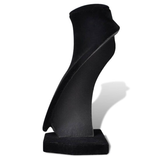Vidaxl Flannell Smykkeholder Halskjede Bust Svart 9 X 8,5 X 15 Cm 4 Stk