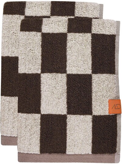 Mette Ditmer Retro gjestehåndkle 40x55 cm 2 pk Chocolate Mette Ditmer Retro gjestehåndkle 40x55 cm 2 pk Chocolate