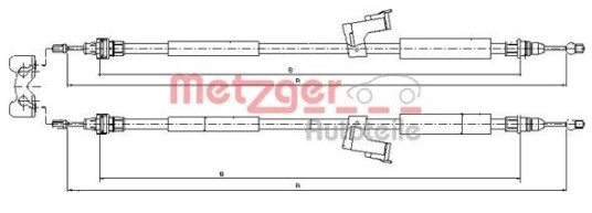 Metzger Tautrekk parkeringsbrems METZGER 10.8225