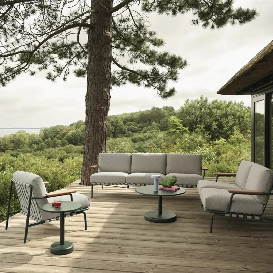 Muuto Settle 3 seters sofa Ribbed Weave 2/Dark Green Muuto Settle 3 seters sofa Ribbed Weave 2/Dark Green