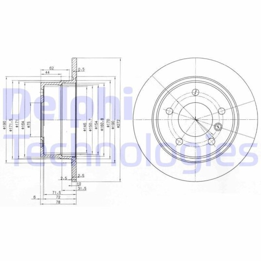 Bremseskive DELPHI BG3040