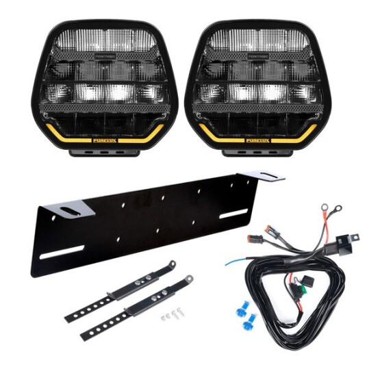 Ekstralys PURELUX Panther 7   Rund / 18 cm / 128W 2 stk   Komplett pakke