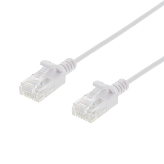 DELTACO Ultra Slim U/UTP Cat.6 patch cable, OD:2.6mm, 0.5m, white DELTACO Ultra Slim U/UTP Cat.6 patch cable, OD:2.6mm, 0.5m, white