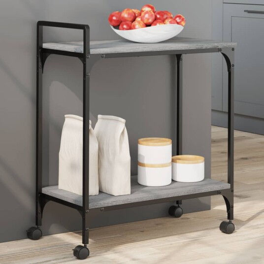 Kjøkkentralle grå sonoma 60,5x31x72,5 cm konstruert tre 842369