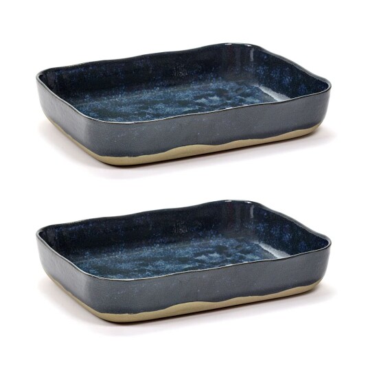 Serax La Nouvelle Table ildfast form No10 22x30 cm 2-pakn. Blue Serax La Nouvelle Table ildfast form No10 22x30 cm 2-pakn. Blue