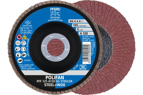 Pferd Lamellskive 67649125 Rustfritt Stål 125x22.23mm
