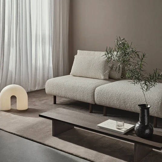 Ferm Living Dase Ottoman Nordic Bouclé   Off White