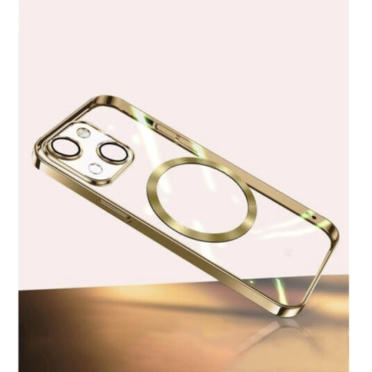 Mobildeksel MagSafe Transparent iPhone 15, Gold Mobildeksel MagSafe Transparent iPhone 15, Gold