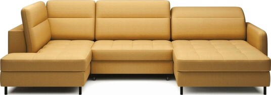 Berrto Sofa med Divan og Sjeselong 5 seters   Gull