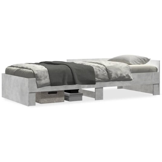  Sengeramme betonggrå 90x190 cm konstruert tre 8721102822049