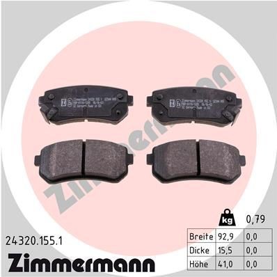 Bremseklosser ZIMMERMANN 24320.155.1 Bremseklosser ZIMMERMANN 24320.155.1