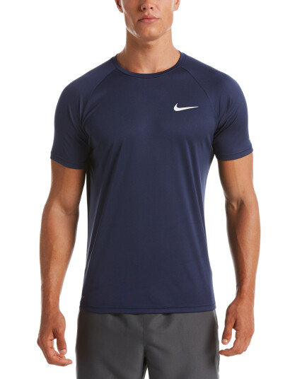 NIKE SWIM Nike Essential Short Sleeve Hydroguard - Navy - XL