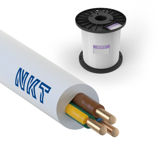 NKT EXQ XTRA Installasjonskabel 3G 2,5 mm², 300/500 V 250 m, bobin