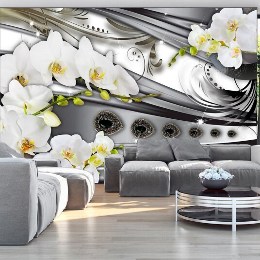 Fototapet Orchids & Jewelry 100x70 - Artgeist sp. z o. o.