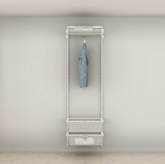 Innredningsløsning Elfa Garderobe Nr 13 Hvit B: 607 mm
