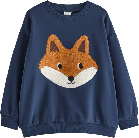 Lindex Sweatshirt With Brushed Inside Navy 116