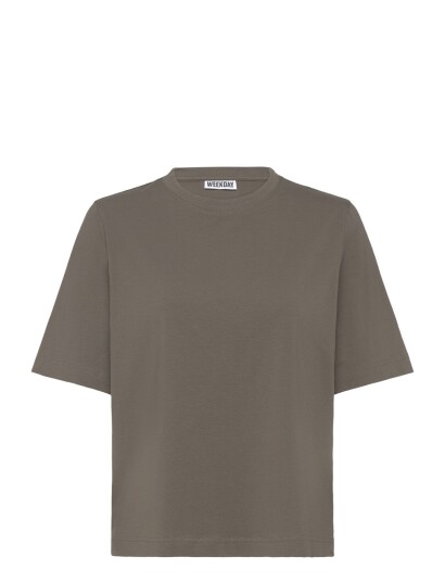 Weekday Perfect Boxy T Shirt Grey XXS Weekday Perfect Boxy T Shirt Grey XXS