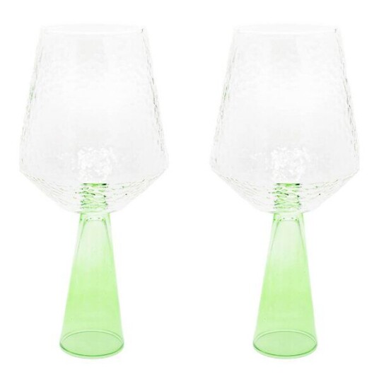 Brût Claude vinglass 40 cl 2 stk grønn/klar Brût Claude vinglass 40 cl 2 stk grønn/klar