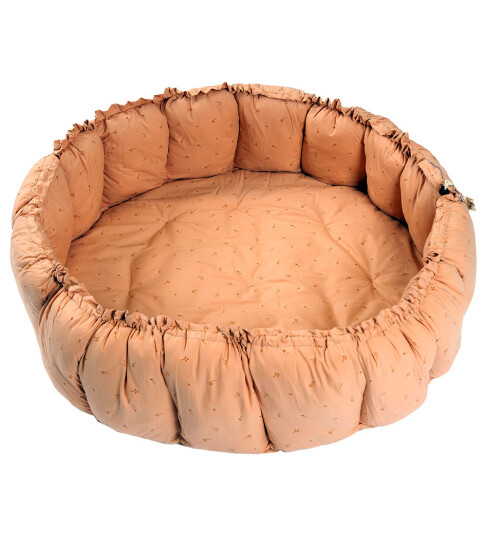 play&go  2-i-1-krabbeteppe Bloom fleuri rosa Ø130 cm