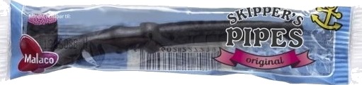 Lakrispiper Skippers Pipes Original 17G Individuelt Innpakket Kartong Med 60 Stk. Lakrispiper Skippers Pipes Original 17G Individuelt Innpakket Kartong Med 60 Stk.