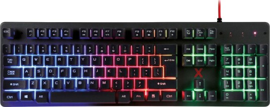 maXlife MXGK-200 Gamingtastatur 1,8m med Bakgrunnsbelysning Sort